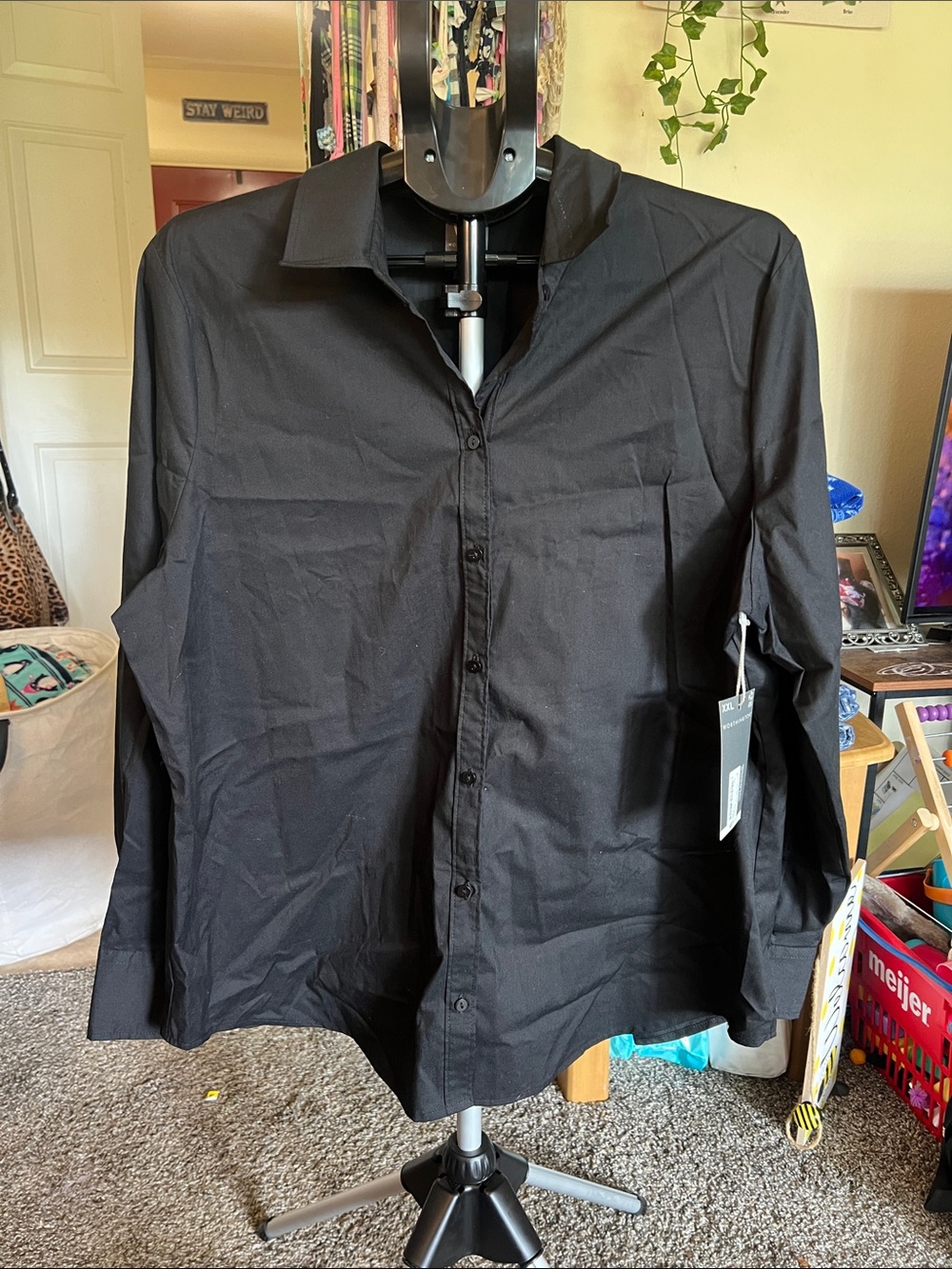 Worthington Black Button Down Shirt